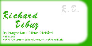richard dibuz business card